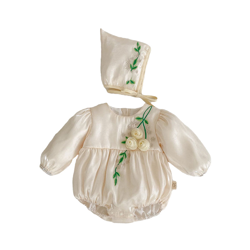 Baby Girls Flower Plant Rompers Hats Wholesale 220811330