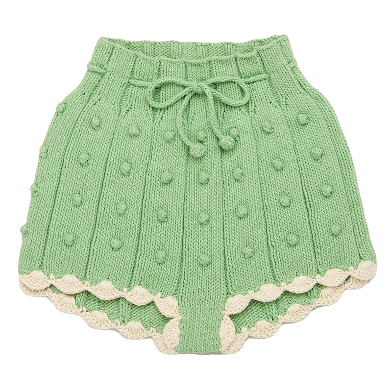 Baby Kid Girls Color-blocking Crochet Knitwear Shorts Wholesale 22081145