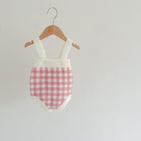 Load image into Gallery viewer, Baby Girls Checked Crochet Cardigan Knitwear Wholesale 22081148
