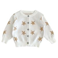 Load image into Gallery viewer, Baby Girls Star Print Cardigan Wholesale 22081159
