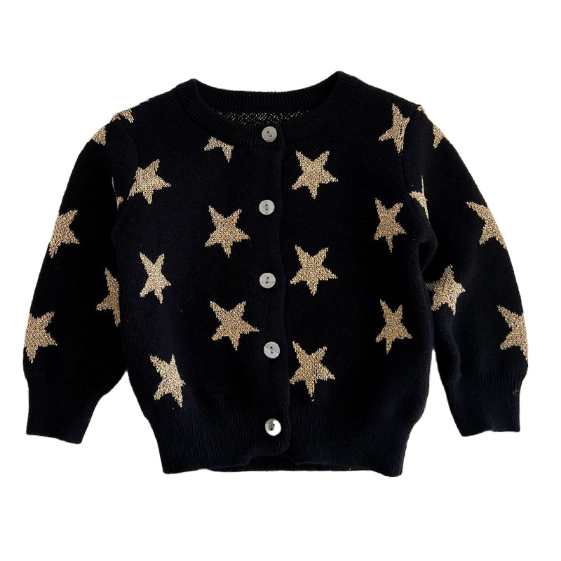 Baby Girls Star Print Cardigan Wholesale 22081159