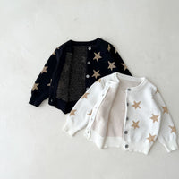 Load image into Gallery viewer, Baby Girls Star Print Cardigan Wholesale 22081159
