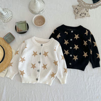 Load image into Gallery viewer, Baby Girls Star Print Cardigan Wholesale 22081159
