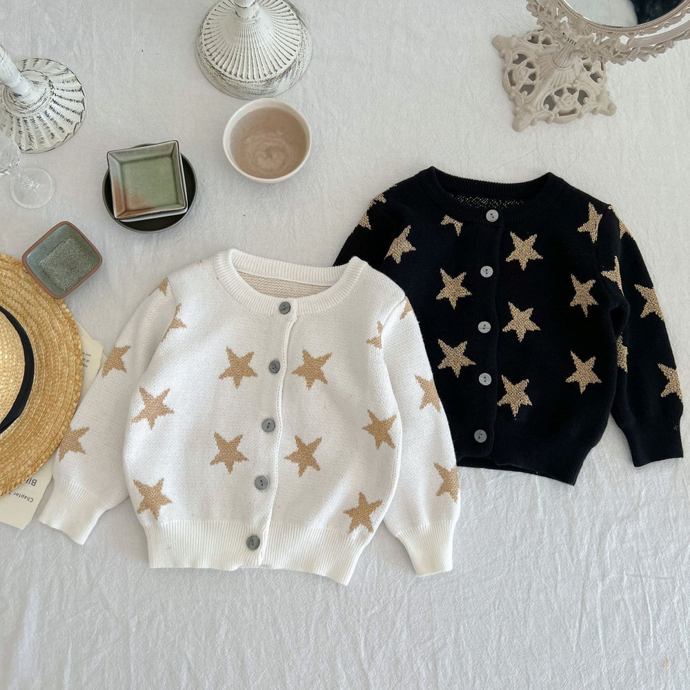 Baby Girls Star Print Cardigan Wholesale 22081159