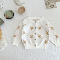 Load image into Gallery viewer, Baby Girls Star Print Cardigan Wholesale 22081159
