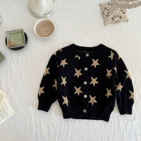 Load image into Gallery viewer, Baby Girls Star Print Cardigan Wholesale 22081159
