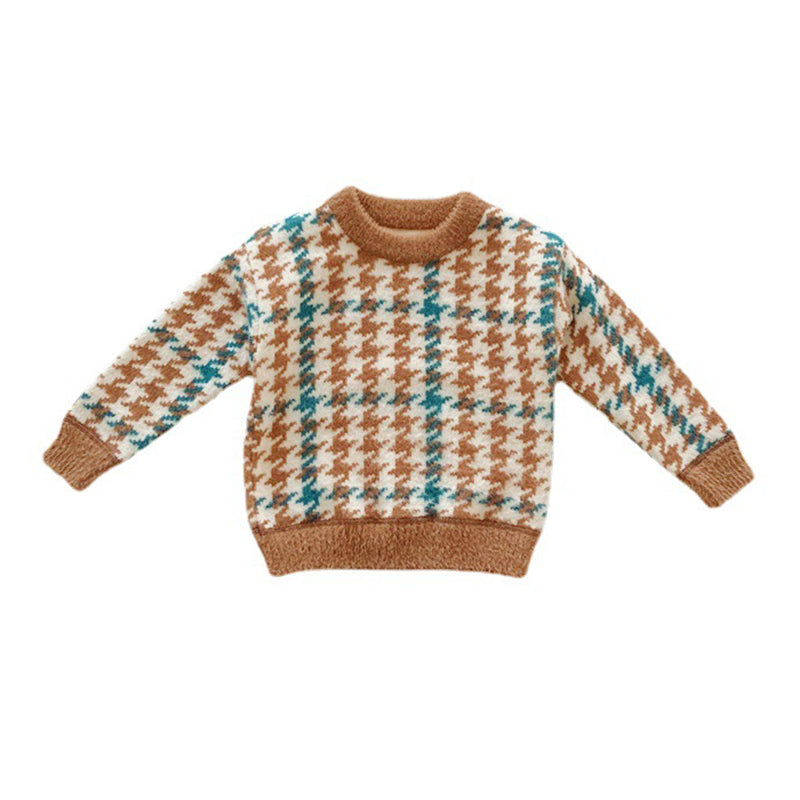 Baby Kid Boys Checked Sweaters Wholesale 22081175