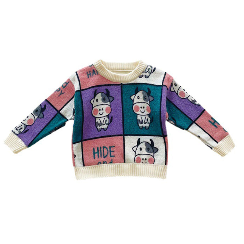 Baby Kid Unisex Cartoon Print Sweaters Wholesale 22081179