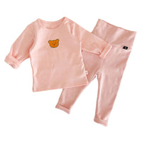 Load image into Gallery viewer, 2 Pieces Set Baby Kid Unisex Cartoon Print Tops And Solid Color Pants Wholesale 22081185
