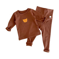 Load image into Gallery viewer, 2 Pieces Set Baby Kid Unisex Cartoon Print Tops And Solid Color Pants Wholesale 22081185
