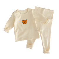 Load image into Gallery viewer, 2 Pieces Set Baby Kid Unisex Cartoon Print Tops And Solid Color Pants Wholesale 22081185
