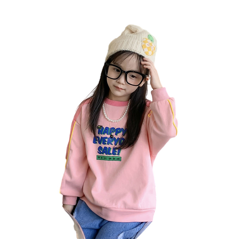 Baby Kid Girls Letters Color-blocking Hoodies Swearshirts Wholesale 220812369