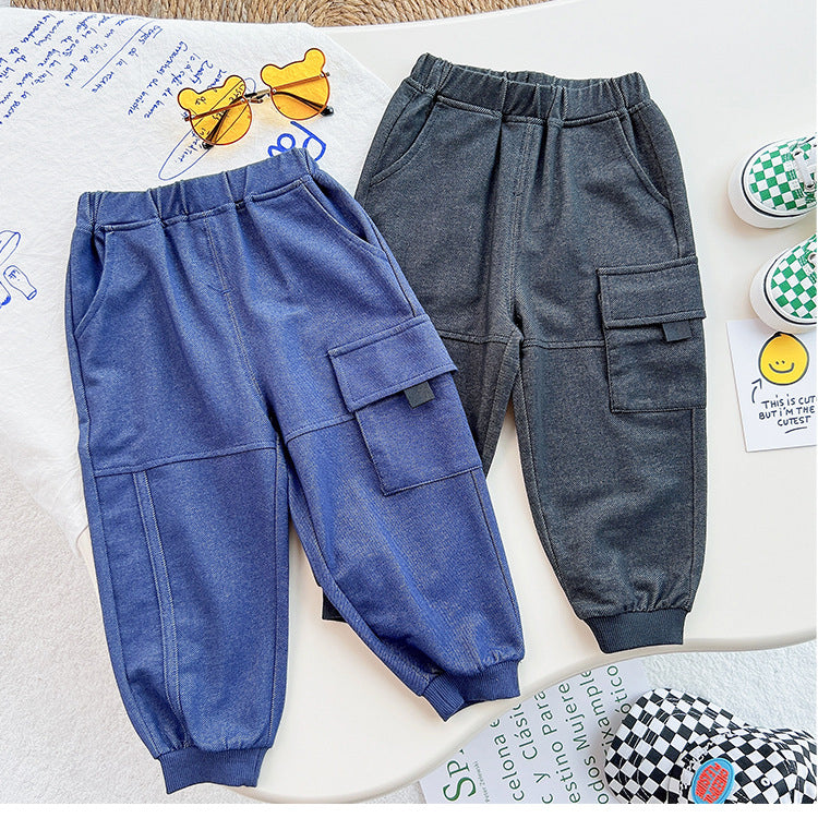 Kid Boys Solid Color Pants Wholesale 220815103