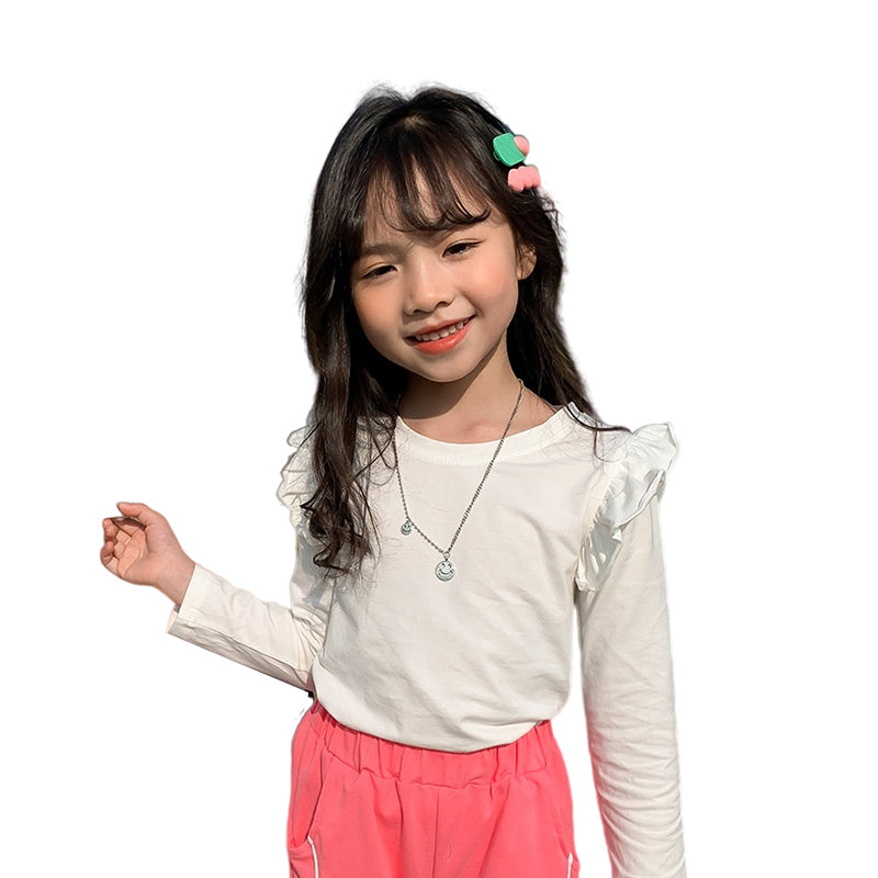 Baby Kid Girls Solid Color Tops Wholesale 220815121