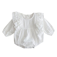 Load image into Gallery viewer, Baby Girls Solid Color Flower Print Rompers Wholesale 220815249
