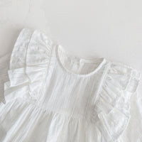 Load image into Gallery viewer, Baby Girls Solid Color Flower Print Rompers Wholesale 220815249
