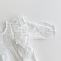 Load image into Gallery viewer, Baby Girls Solid Color Flower Print Rompers Wholesale 220815249
