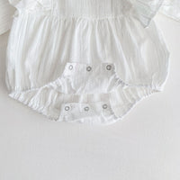 Load image into Gallery viewer, Baby Girls Solid Color Flower Print Rompers Wholesale 220815249
