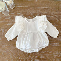 Load image into Gallery viewer, Baby Girls Solid Color Flower Print Rompers Wholesale 220815249
