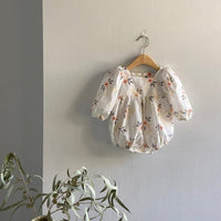 Load image into Gallery viewer, Baby Girls Flower Rompers Wholesale 220815254
