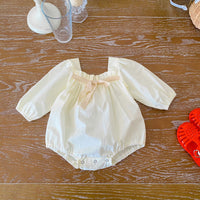 Load image into Gallery viewer, Baby Girls Solid Color Flower Print Rompers Wholesale 220815255
