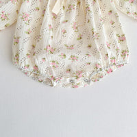 Load image into Gallery viewer, Baby Girls Solid Color Flower Print Rompers Wholesale 220815255
