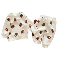 Load image into Gallery viewer, 2 Pieces Set Baby Kid Unisex Cartoon Print Tops And Pants Wholesale 220815275
