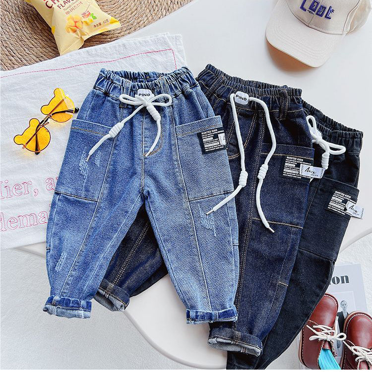 Baby Kid Boys Solid Color Pants Jeans Wholesale 220815299