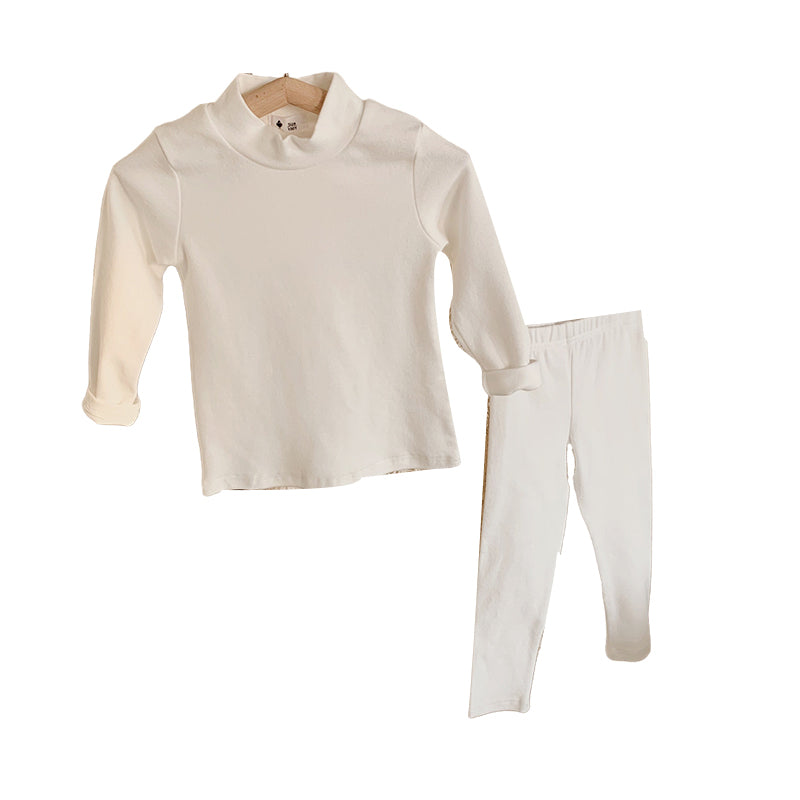 2 Pieces Set Baby Kid Unisex Solid Color Tops And Pants Wholesale 22081532