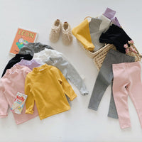 Load image into Gallery viewer, 2 Pieces Set Baby Kid Unisex Solid Color Tops And Pants Wholesale 22081532
