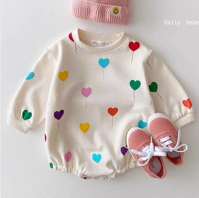 Baby Kid Unisex Love heart Print Rompers Wholesale 220815339