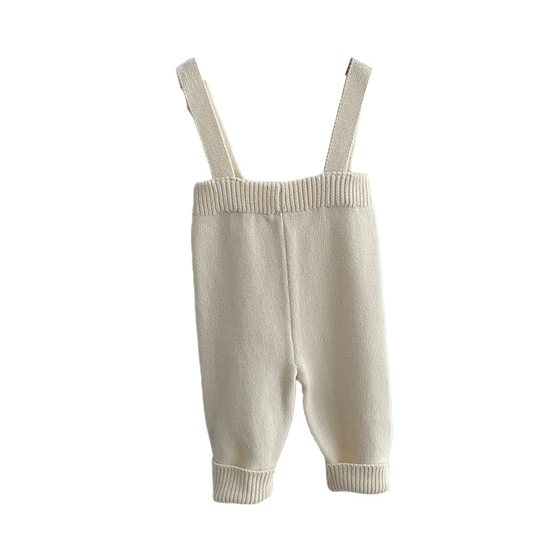 Baby Kid Unisex Solid Color Crochet Jumpsuits Wholesale 22081535