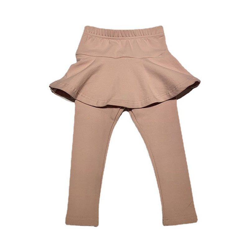 Baby Kid Girls Solid Color Muslin&Ribbed Pants Leggings Wholesale 220815471