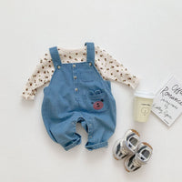 Load image into Gallery viewer, Baby Kid Girls Flower Tops And Cartoon Print Jumpsuits Wholesale 220815500
