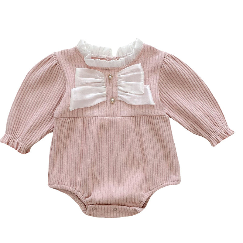 Baby Girls Solid Color Rompers Wholesale 220815510