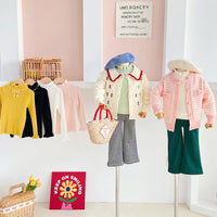 Load image into Gallery viewer, Kid Girls Solid Color Tops Wholesale 220815553
