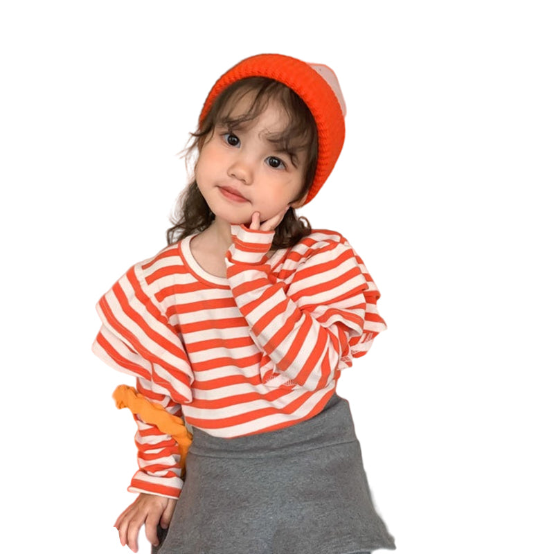 Baby Kid Girls Striped Tops Wholesale 220815584
