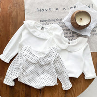Load image into Gallery viewer, Baby Girls Solid Color Polka dots Tops Wholesale 22081568
