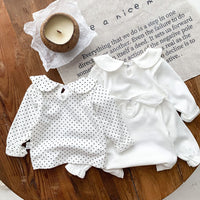 Load image into Gallery viewer, Baby Girls Solid Color Polka dots Tops Wholesale 22081568
