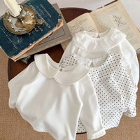 Load image into Gallery viewer, Baby Girls Solid Color Polka dots Tops Wholesale 22081568
