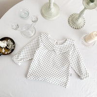 Load image into Gallery viewer, Baby Girls Solid Color Polka dots Tops Wholesale 22081568
