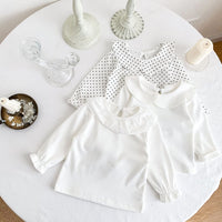 Load image into Gallery viewer, Baby Girls Solid Color Polka dots Tops Wholesale 22081568
