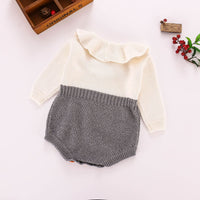 Load image into Gallery viewer, Baby Girls Color-blocking Crochet Rompers Wholesale 22081702
