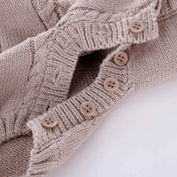 Load image into Gallery viewer, Baby Unisex Solid Color Crochet Rompers Wholesale 22081704
