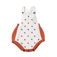 Load image into Gallery viewer, Baby Girls Color-blocking Crochet Rompers Wholesale 22081705
