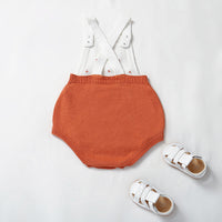 Load image into Gallery viewer, Baby Girls Color-blocking Crochet Rompers Wholesale 22081705
