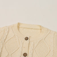 Load image into Gallery viewer, 2 Pieces Set Baby Unisex Solid Color Crochet Cardigan And Shorts Wholesale 22081708
