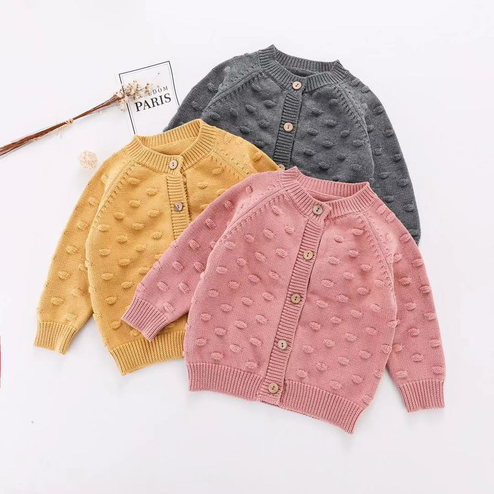 Baby Kid Unisex Solid Color Cardigan Wholesale 22081711