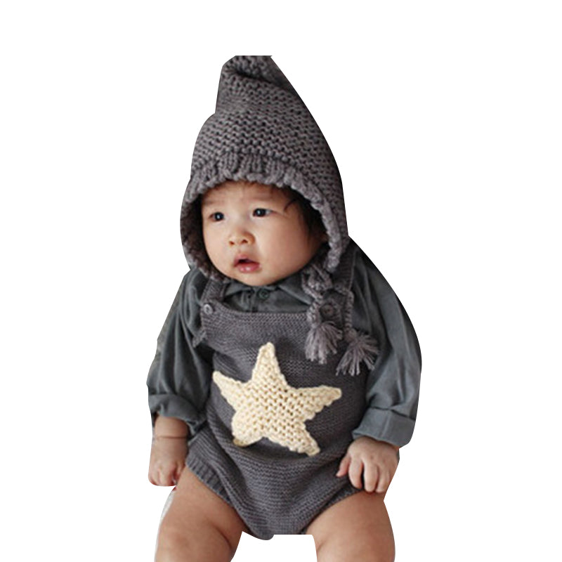 Baby Unisex Star Crochet Rompers Wholesale 22081714