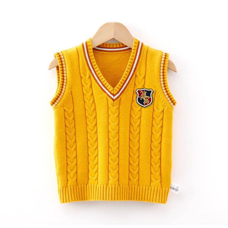 Baby Kid Unisex Color-blocking Dressy Vests Waistcoats Knitwear Wholesale 220817155